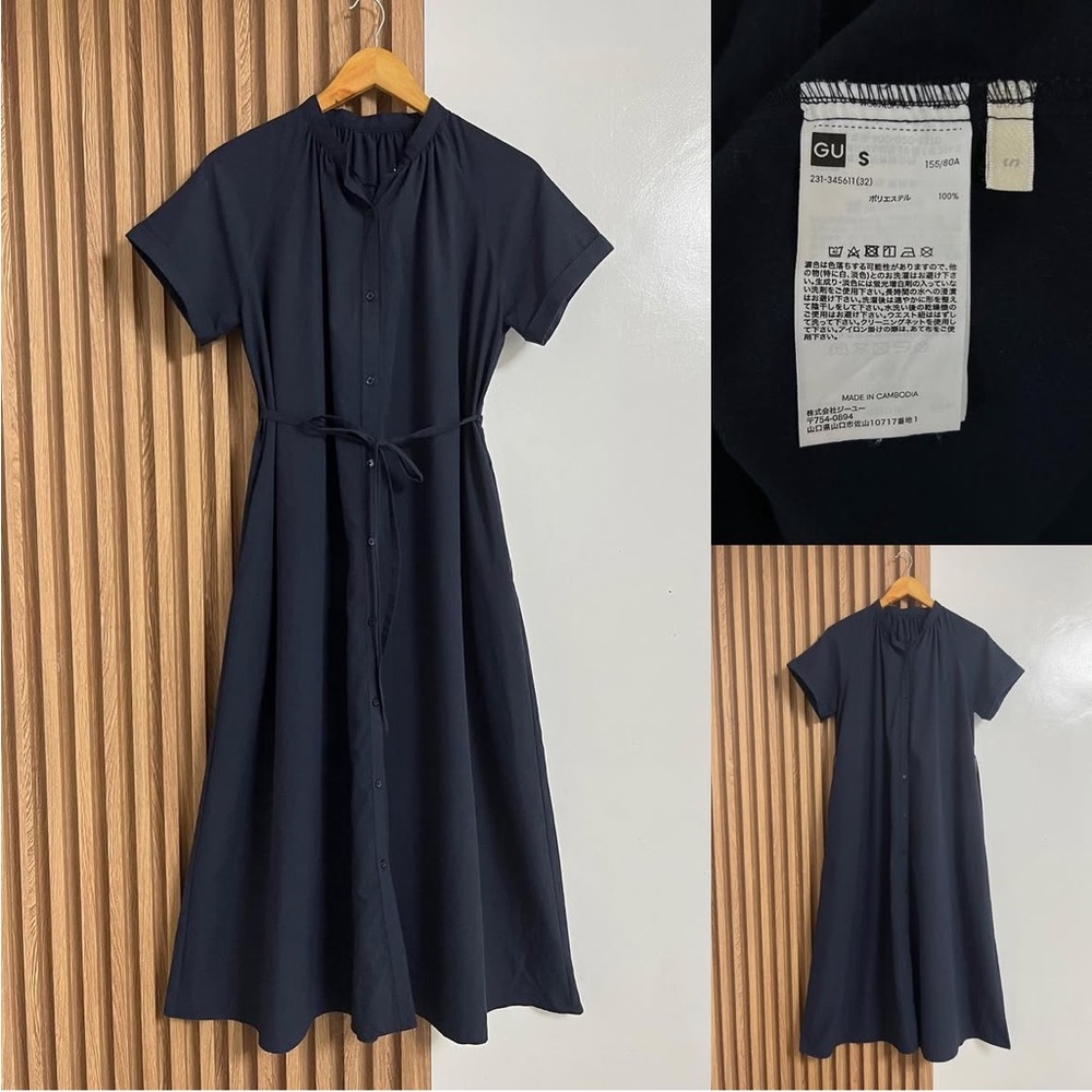 GU Belted midi dress
